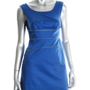 Calvin Klein Sleeveless Blue Cotton Stretch Zipper
